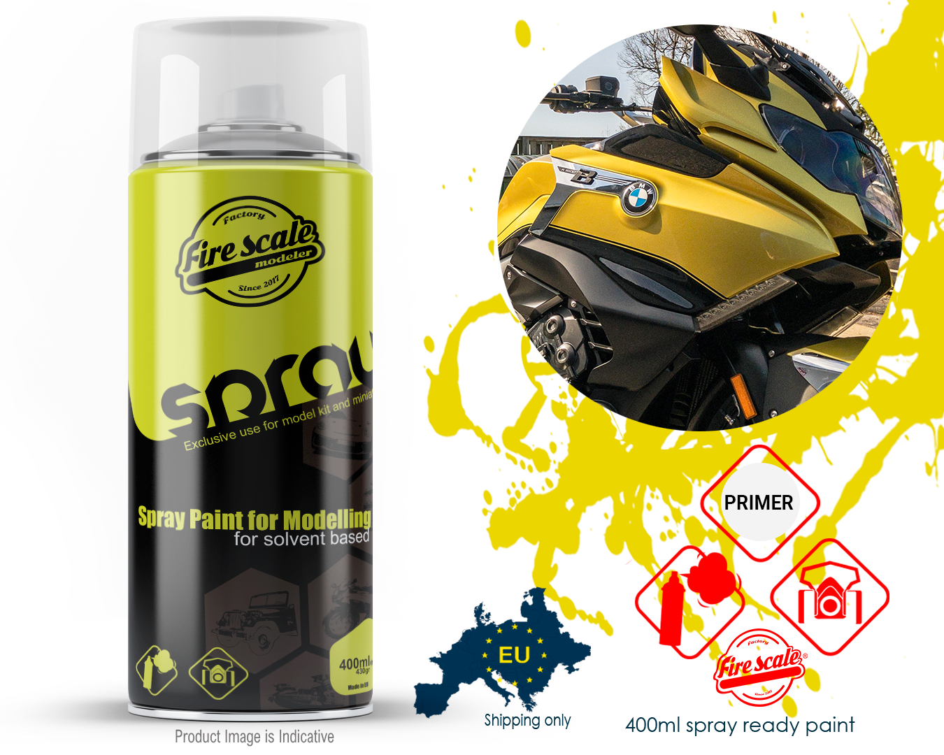 Austin Yellow BMW Motorcycles 400ml