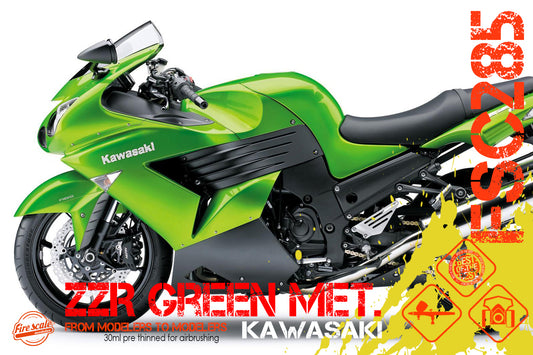 Kawasaki ZZR Green Met. + Base Color