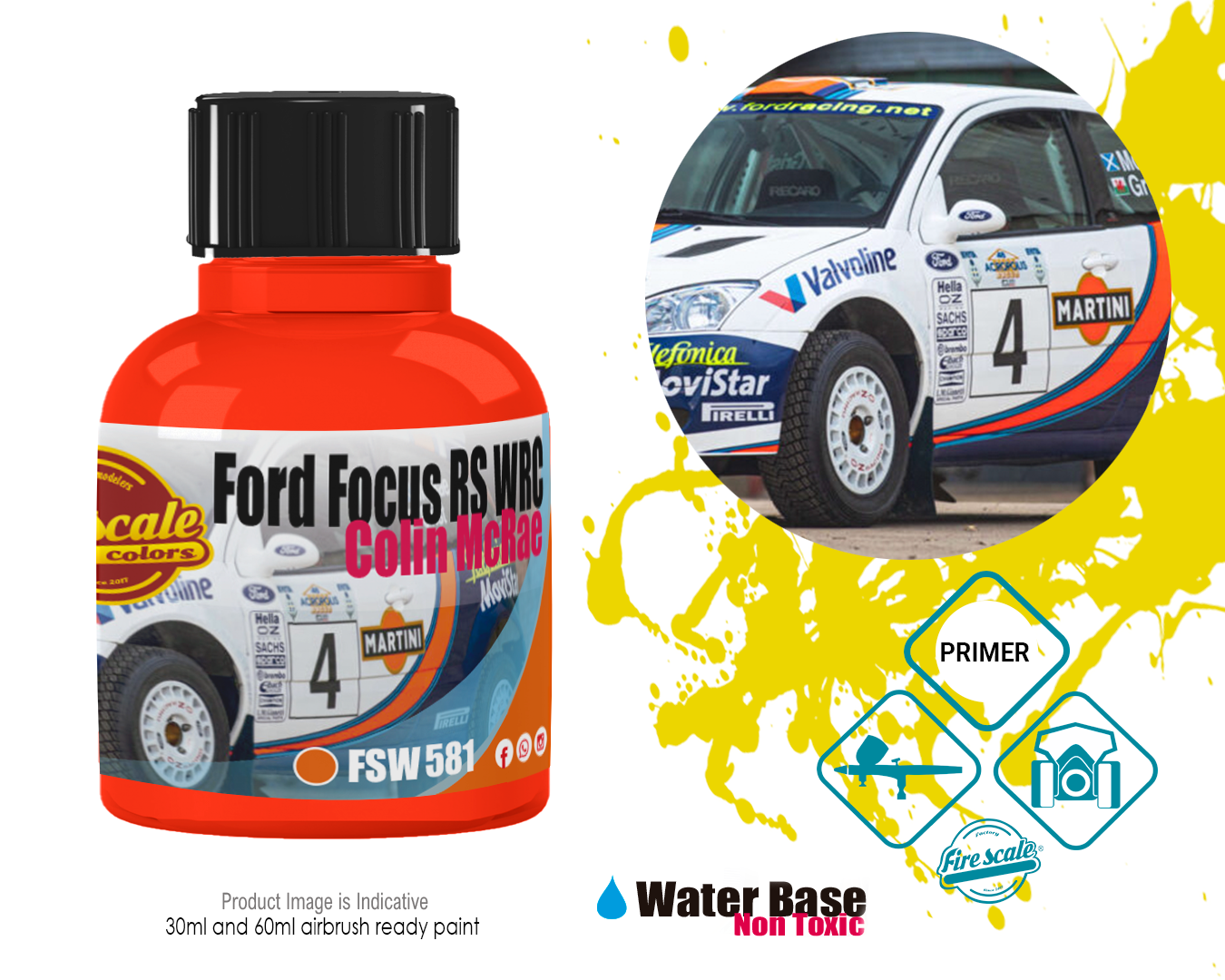 1/18 Action Ford Focus RS WRC – Rallye Catalunya 2000 – Colin McRae – Bon état Boîte