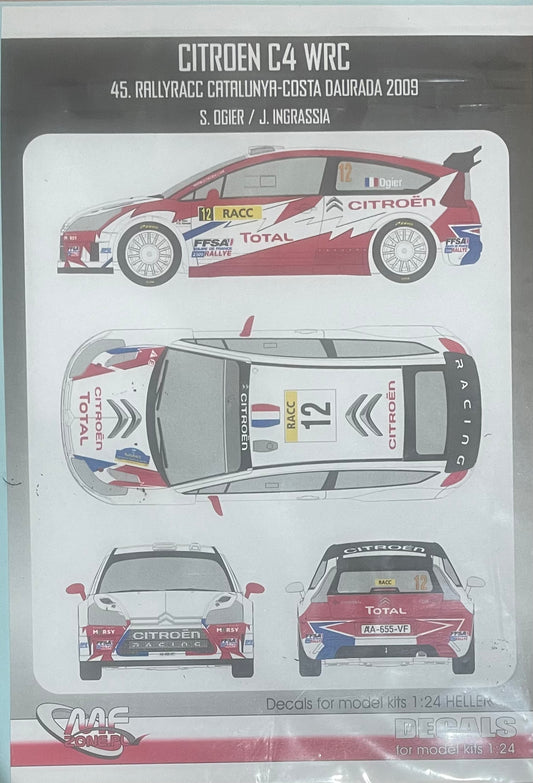 Decals Citroen C4 WRC S. Ogier – 45º Rally RACC Catalunya 2009
