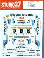 DECALS PEUGEOT 206 GRIFONE - KPN QWEST - MONTE CARLO RALLY 2001