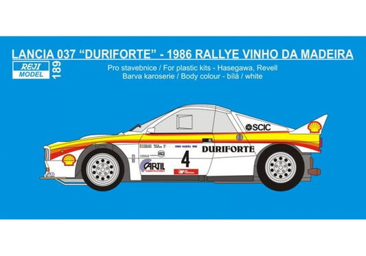 AUTOCOLLANT LANCIA 037 DURIFORTE - RALLYE VINHO DA MADEIRA 1986 