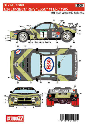 DECAL LANCIA 037 RALLYE ESSO - RALLYE PIANCAVALLO 1985 