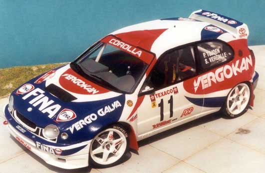 AUTOCOLLANT TOYOTA COROLLA WRC FINA - RALLYE D'YPRES 2000