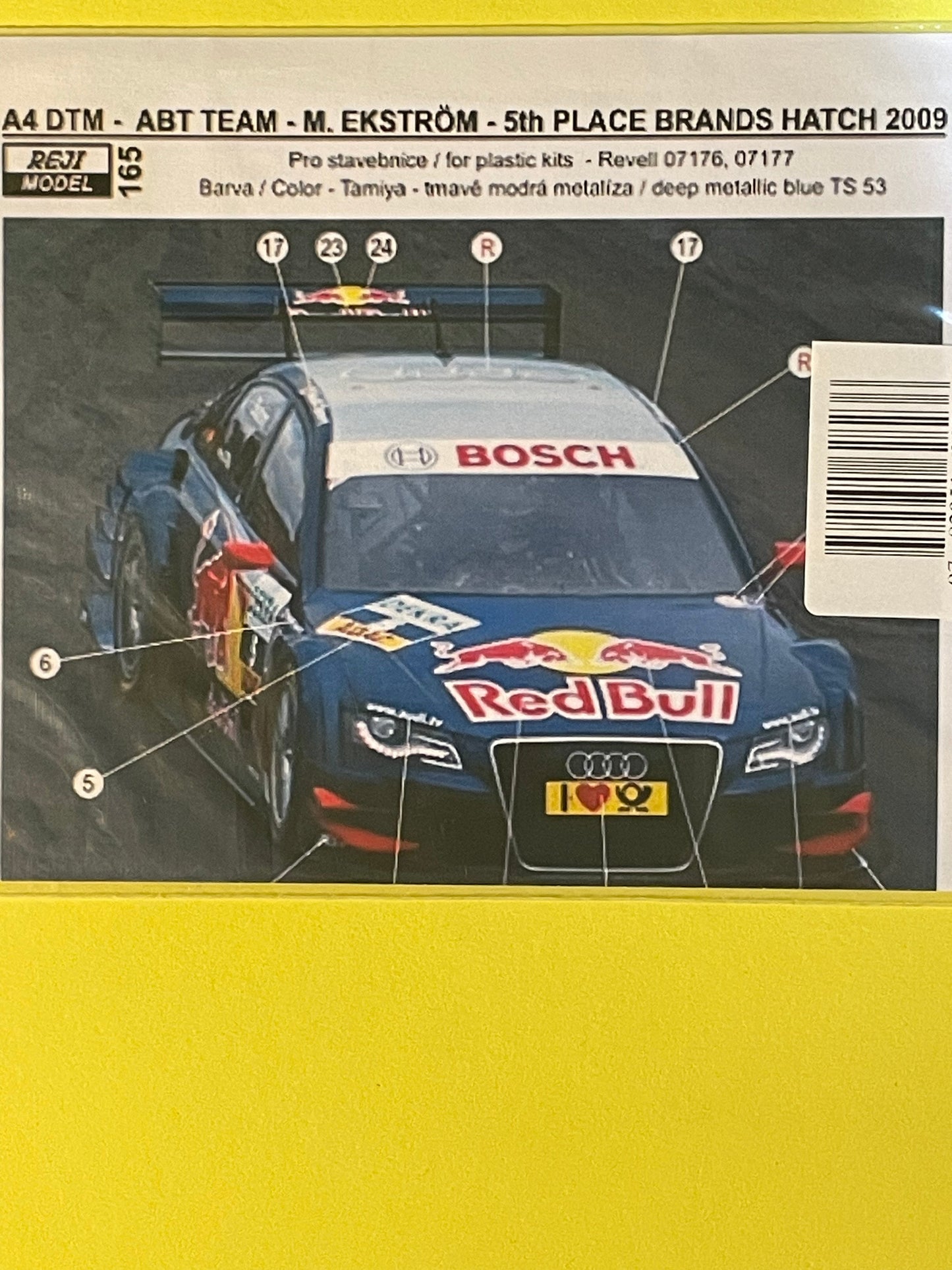 AUTOCOLLANTS AUDI A4 - RED BULL - DTM 09