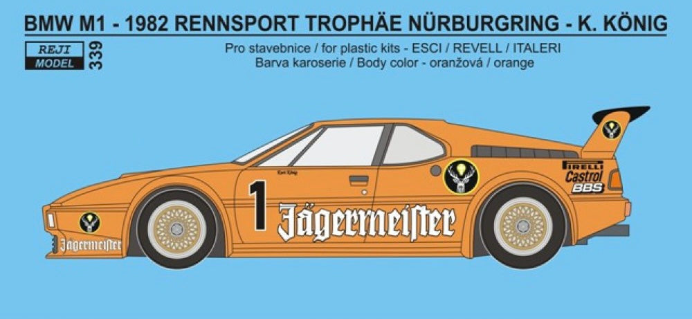 AUTOCOLLANTS BMW M1 JAGERMEISTER - NURBURGRING 1982