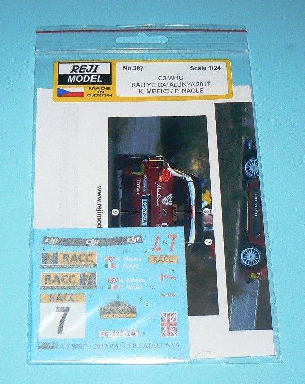 Total Rally French Rally Sticker DECALS CITROEN C3 WRC TOTAL - RALLY RACC 2017 – dmodelkits