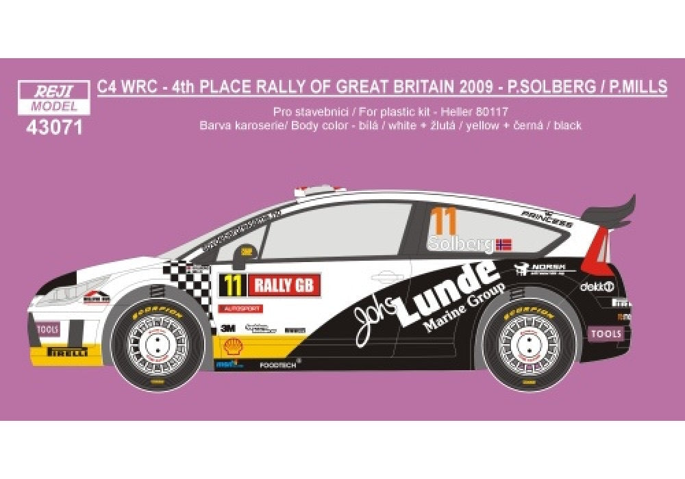 DECALS CITROEN C4 WRC - RALLY RAC 2009