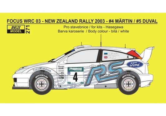 DECALS FORD FOCUS - NEW ZEALAND RALLY 2003