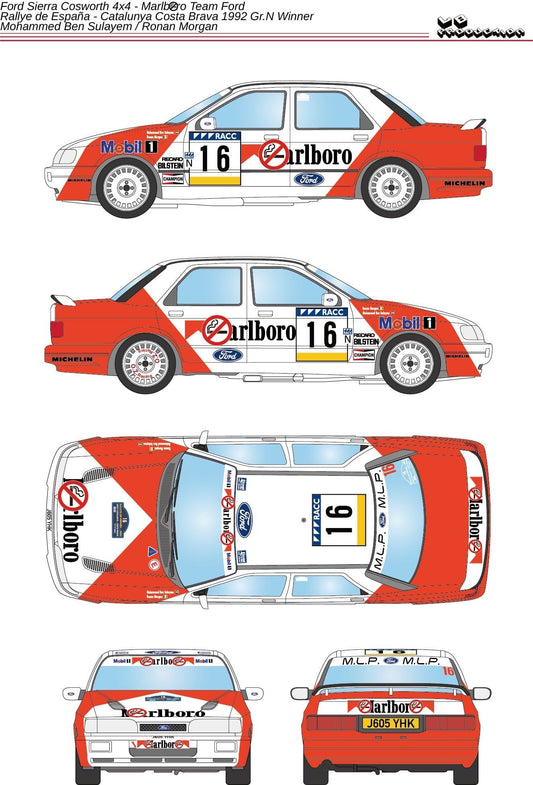 AUTOCOLLANTS FORD SIERRA COSWORTH 4X4 - MARLBORO TEAM FORD 