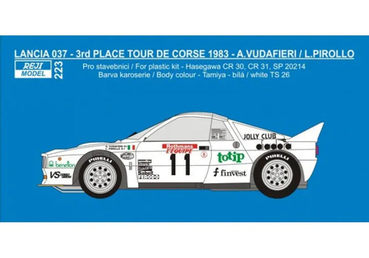 AUTOCOLLANTS LANCIA 037 BENETTON - TOUR DE CORSE 1983