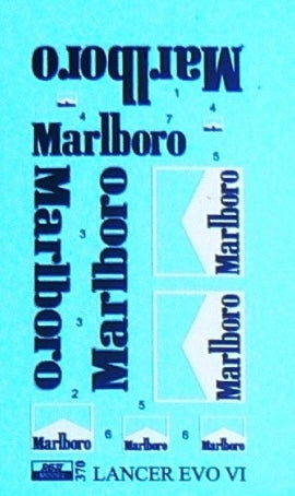 DECALS MITSUBISHI LANCER EVO VI MARLBORO LOGOS 1999 AND 2000