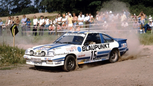 AUTOCOLLANTS OPEL MANTA 400 GR.B - BLAUPUNKT - RALLYE DE BOHÈME 1986