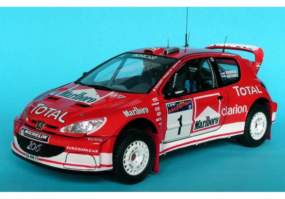 DECALS PEUGEOT 206 WRC CLARION TOTAL MARLBORO - RALLY ARGENTINA 2003