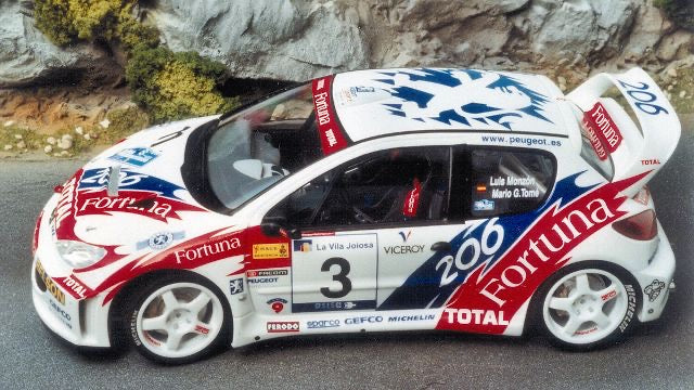 DECALS PEUGEOT 206 WRC FORTUNA - RALLY MEDITERRANEO 2001
