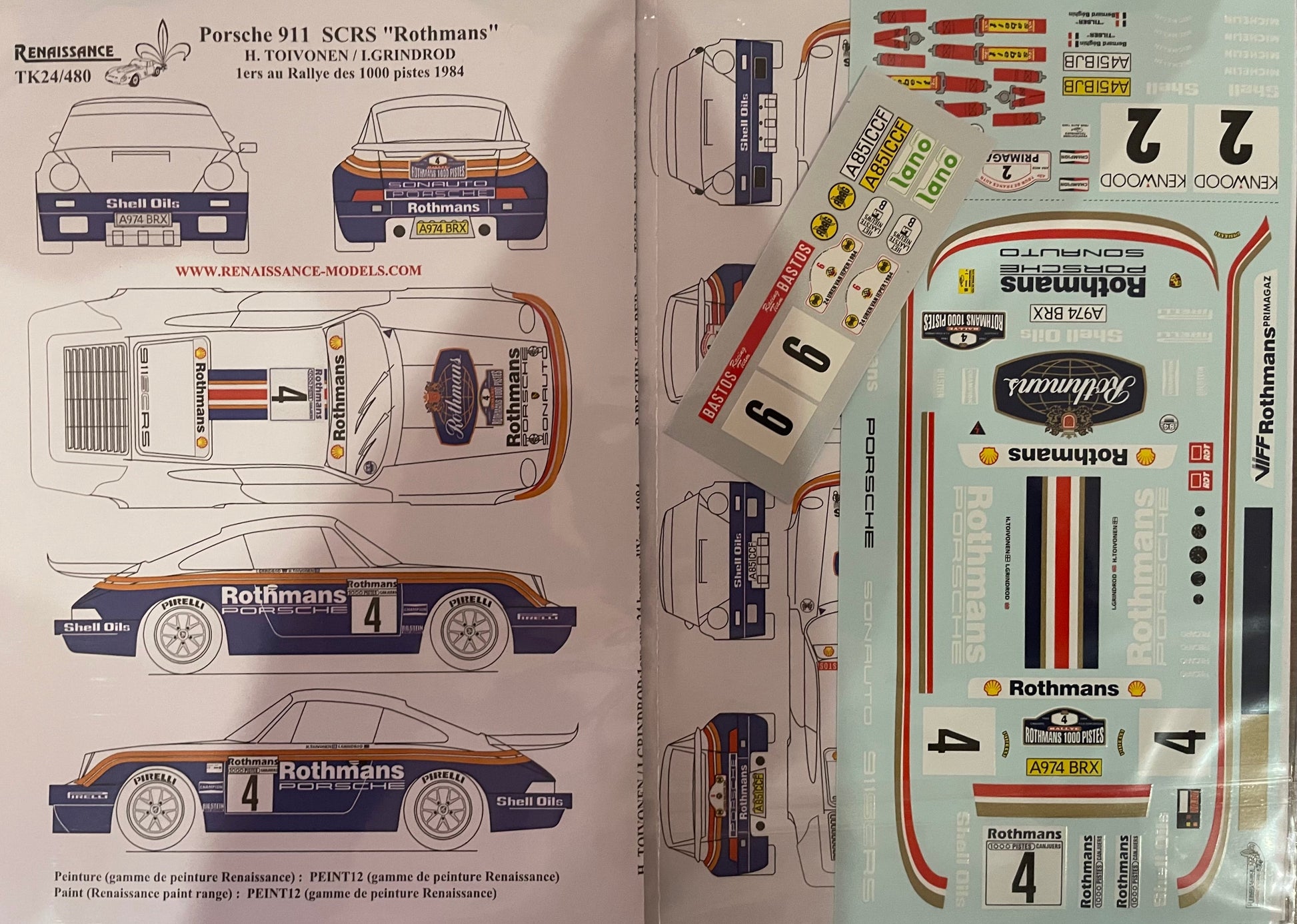 1/12 Decals Porsche 935 24H Le Mans 1976 Martini 40 STOMMELEN/SCHURTI 1/12 Decals Porsche 935 24H Le Mans 1976 Martini 40 STOMMELEN/SCHURTI