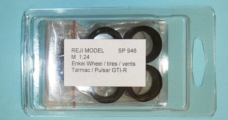 ENKEI SET OF WHEELS, VENTS AND RUBBER TIRES -NISSAN PULSAR GTI-R