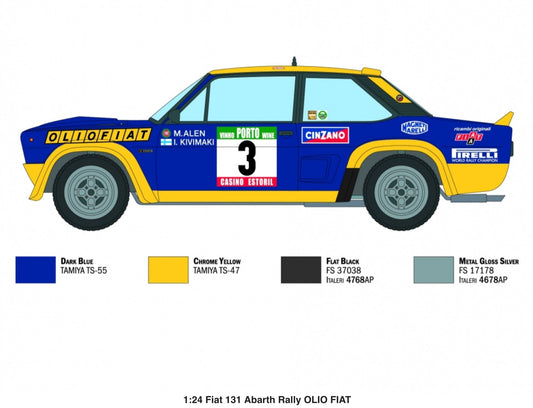 FIAT 131 ABARTH RALLYE - OLIO FIAT - RALLYE PORTUGAL VINHO DO PORTO 1977 