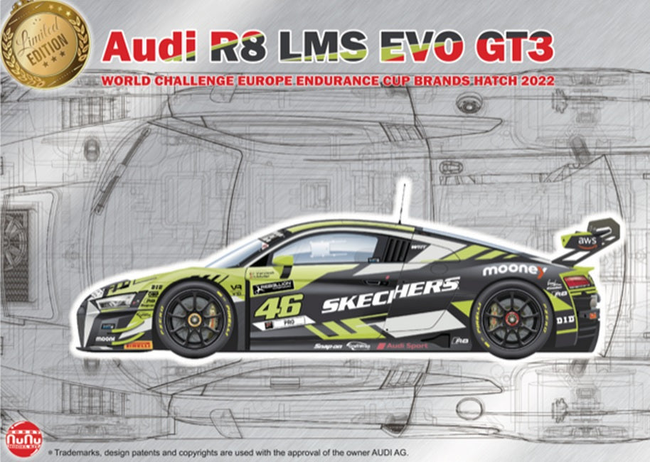 AUDI R8 LMS GT3 EVO II - SKECHERS - VALENTINO ROSSI - ENDURANCE CUP BRANDS HATCH 2022