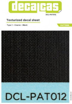 TEXTURIZED PATTERN DECAL SHEET - TYPE 1 COARSE BLACK