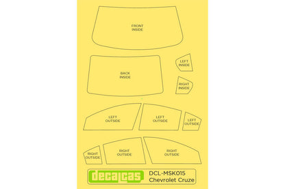 WINDOW FRAMES PRE-CUTTED MASKS FOR CHEVROLET CRUZE
