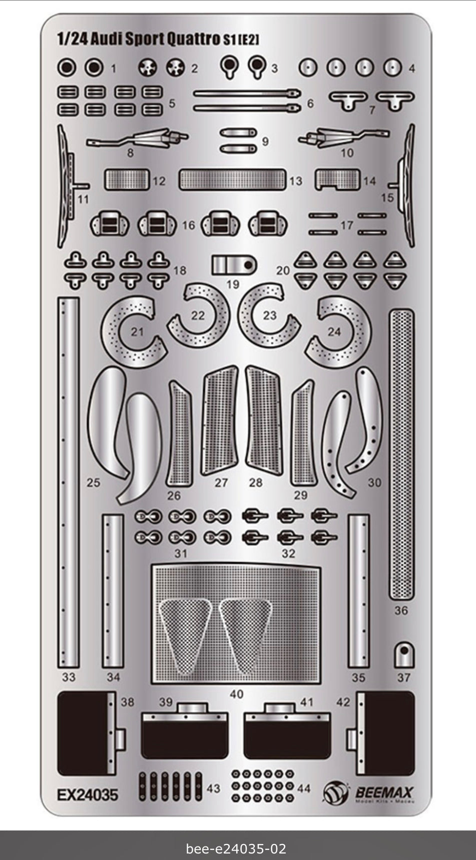 Detail Set Up Audi Sport Quattro E2 GR. B - Rally Monte Carlo 1986
