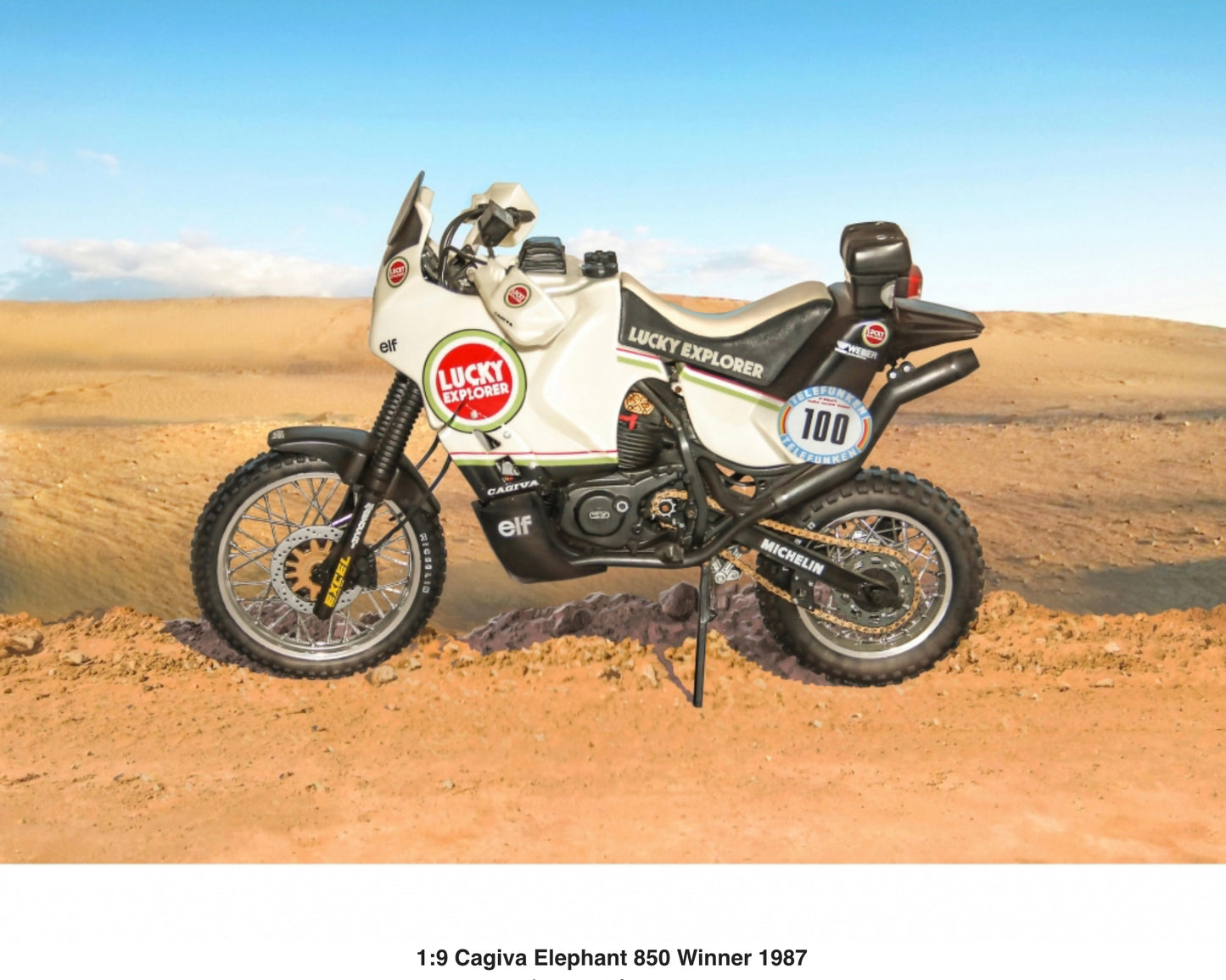 CAGIVA ELEPHANT 850 - LUCKY STRIKE - GAGNANT DAKAR 1985