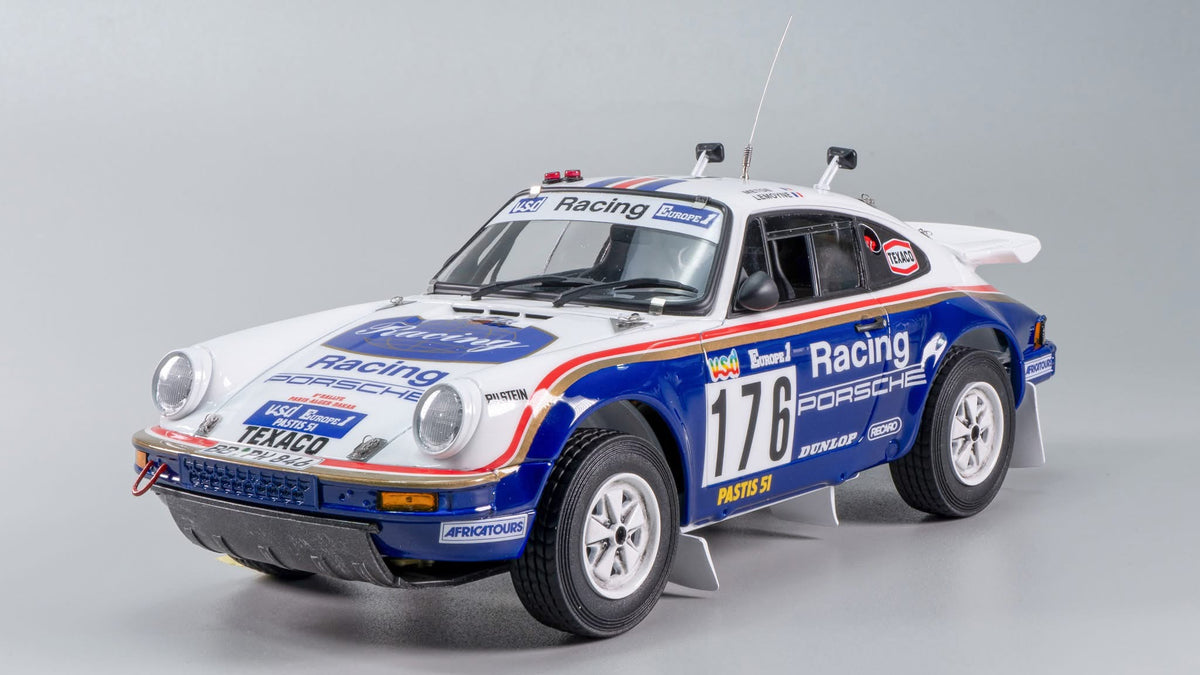 Special Pack - PORSCHE 911 CARRERA 3.2 4X4 - ROTHMANS - RALLY PARIS DAKAR 1984 WINNER + Detail Set Up