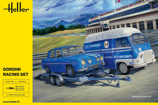 RENAULT ESTAFETTE AND RENAULT GORDINI R8 RACING TEAM SET AND TRAILER