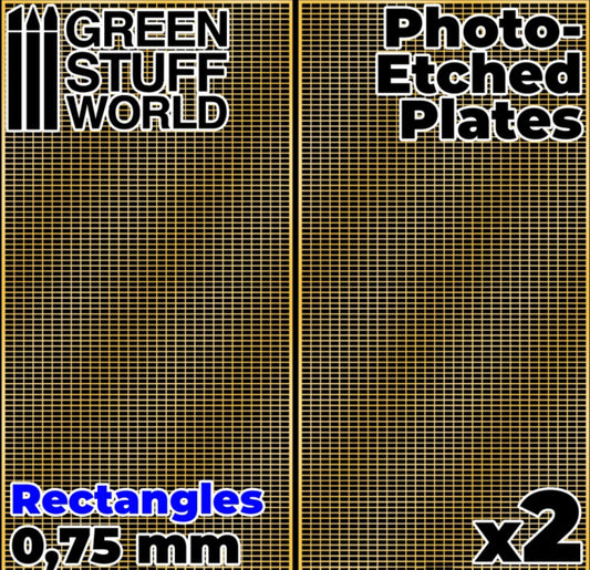 PHOTO-ETCHED PLATES - RECTANGLES 0.75MM