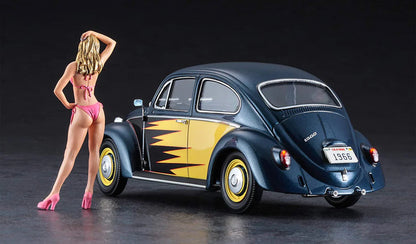 Volkswagen Beetle Type 1 (1966) Cal Look W/ Blond Girl's Figure