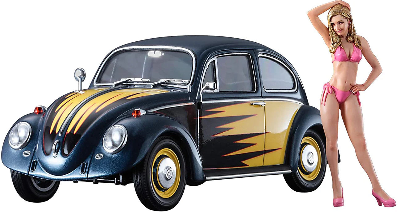 Volkswagen Beetle Type 1 (1966) Cal Look W/ Blond Girl's Figure