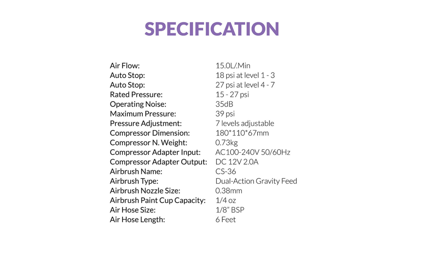 Airbrush Gaahleri GTS-06 with Serenair Compressor