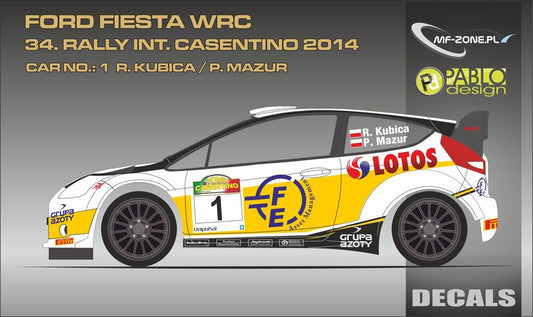 Decal Set Ford Fiesta WRC Kubica – 34th Rally International Casentino 2014