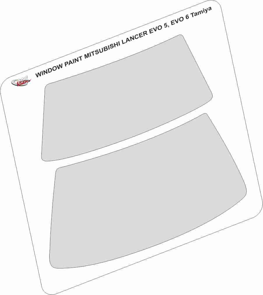 Windows Paint Masks Mitsubishi Lancer EVO5, EVO6 Tamiya