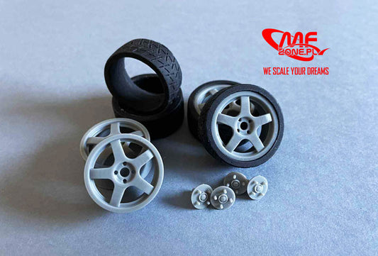 Set of Enkei Tarmac Pirelli Tires – Lancer EVO – HASEGAWA