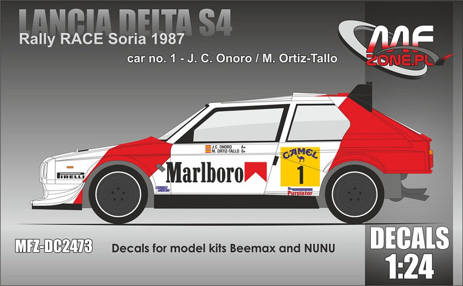 DECALS LANCIA DELTA S4 - MARLBORO - RALLY RACE SORIA 1987