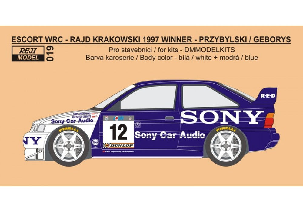 TRANSKIT FORD ESCORT WRC - SONY CAR AUDIO - RAJD KRAKOWSKI RALLY 1997