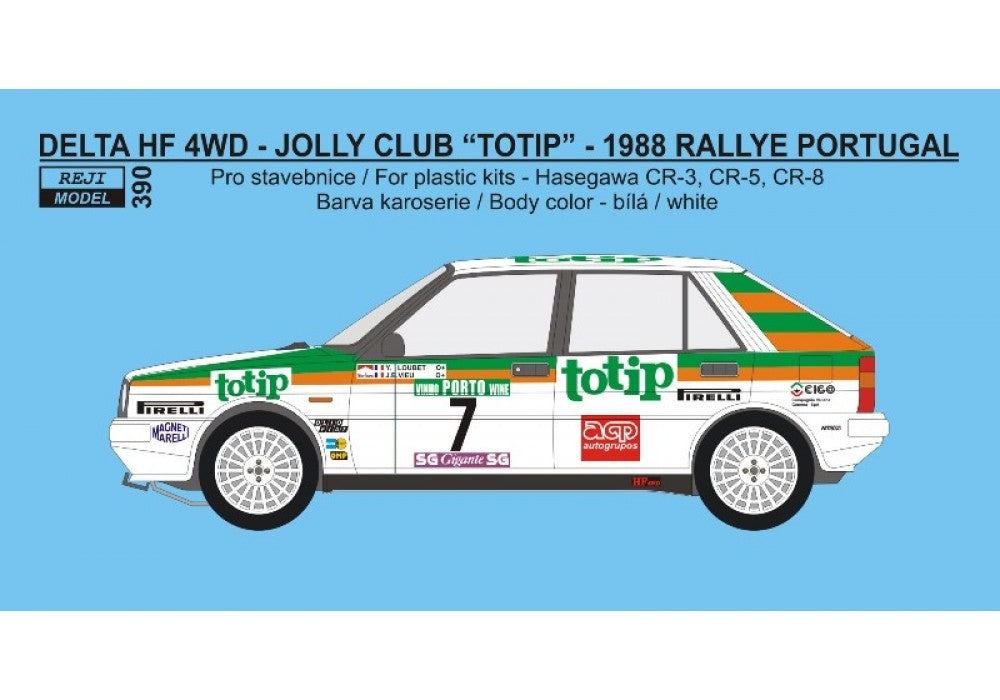 TRANSKIT LANCIA DELTA HF 4WD JOLLY CLUB TOTIP - 1988 RALLY PORTUGAL