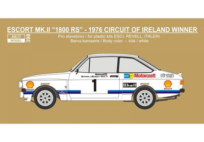 TRANSKIT FORD ESCORT MKII RS 1800 - 1976 CIRCUIT IRELAND WINNER