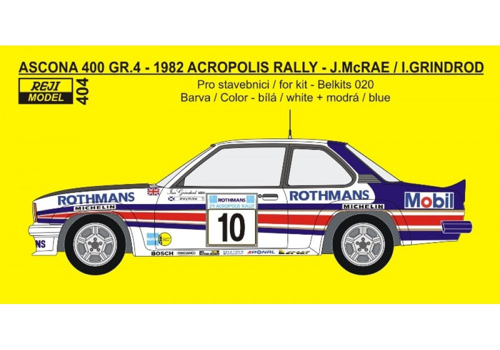 TRANSKIT OPEL ASCONA 400 GR.4 - ROTHMANS - ACROPOLIS RALLY 1982