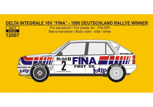 DECALS LANCIA DELTA INTEGRALE 16V JOLLY CLUB TEAM - FINA - ADAC RALLY DEUTSCHALAND 1990