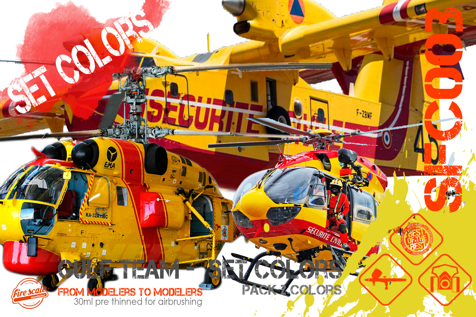 Emergency Dispatch Color Emergency Aircraft colors Set – DModelkits