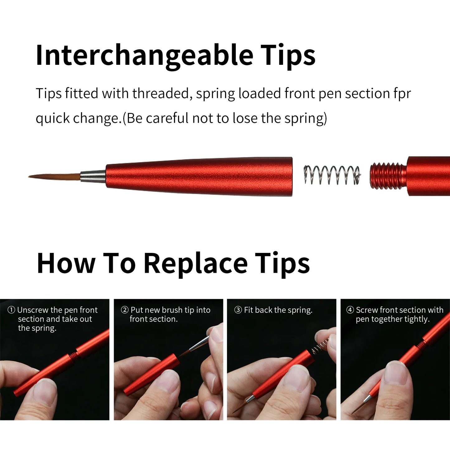 DSPIAE FINE BRUSH WITH REPLACABLE TIP