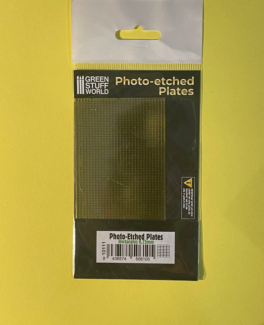 PHOTO-ETCHED PLATES - RECTANGLES 0.75MM