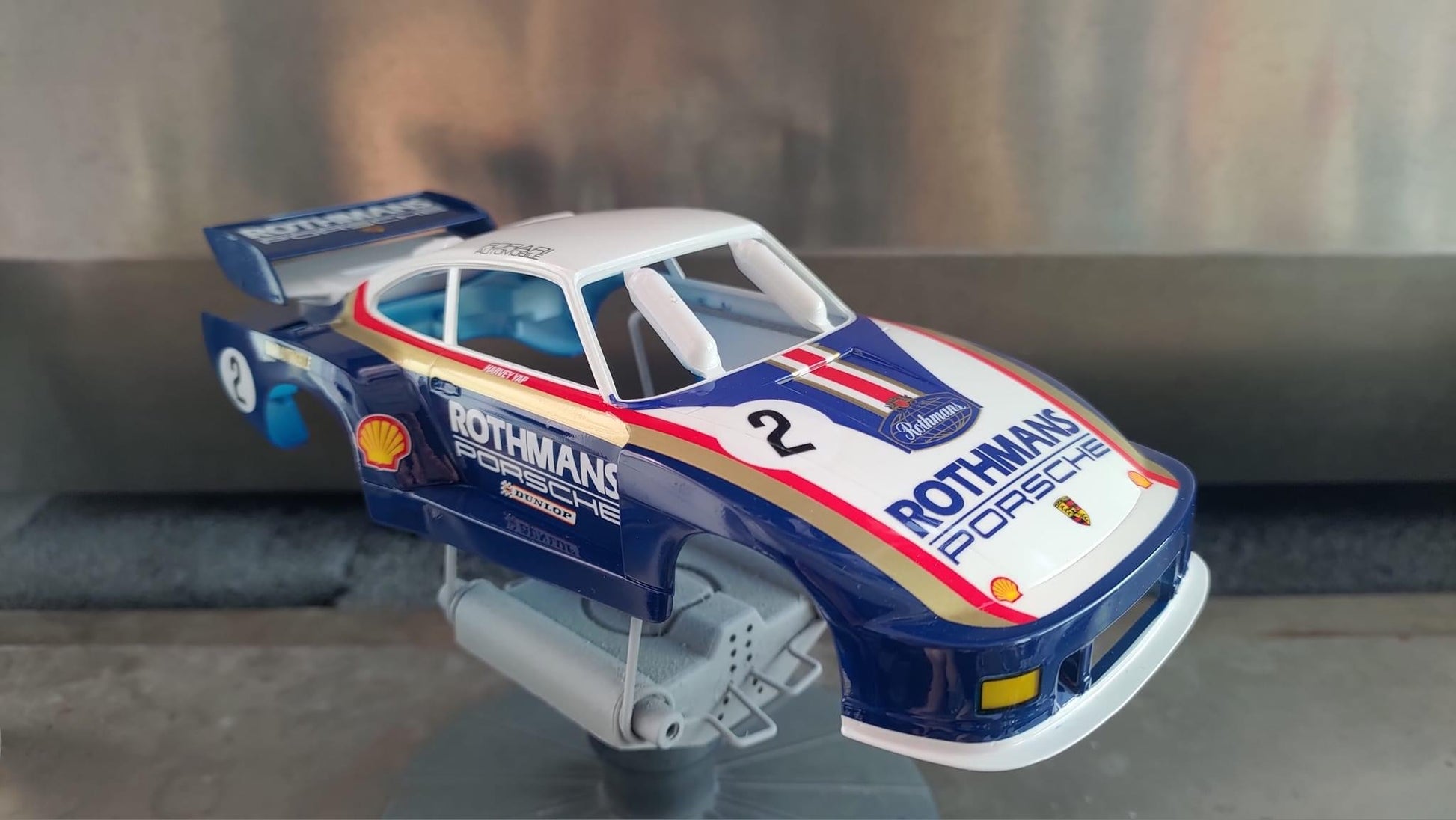 SET DECAL / REAR WING PORSCHE 935 K2 - ROTHMANS - PENANG GP 1983 SUPER ...