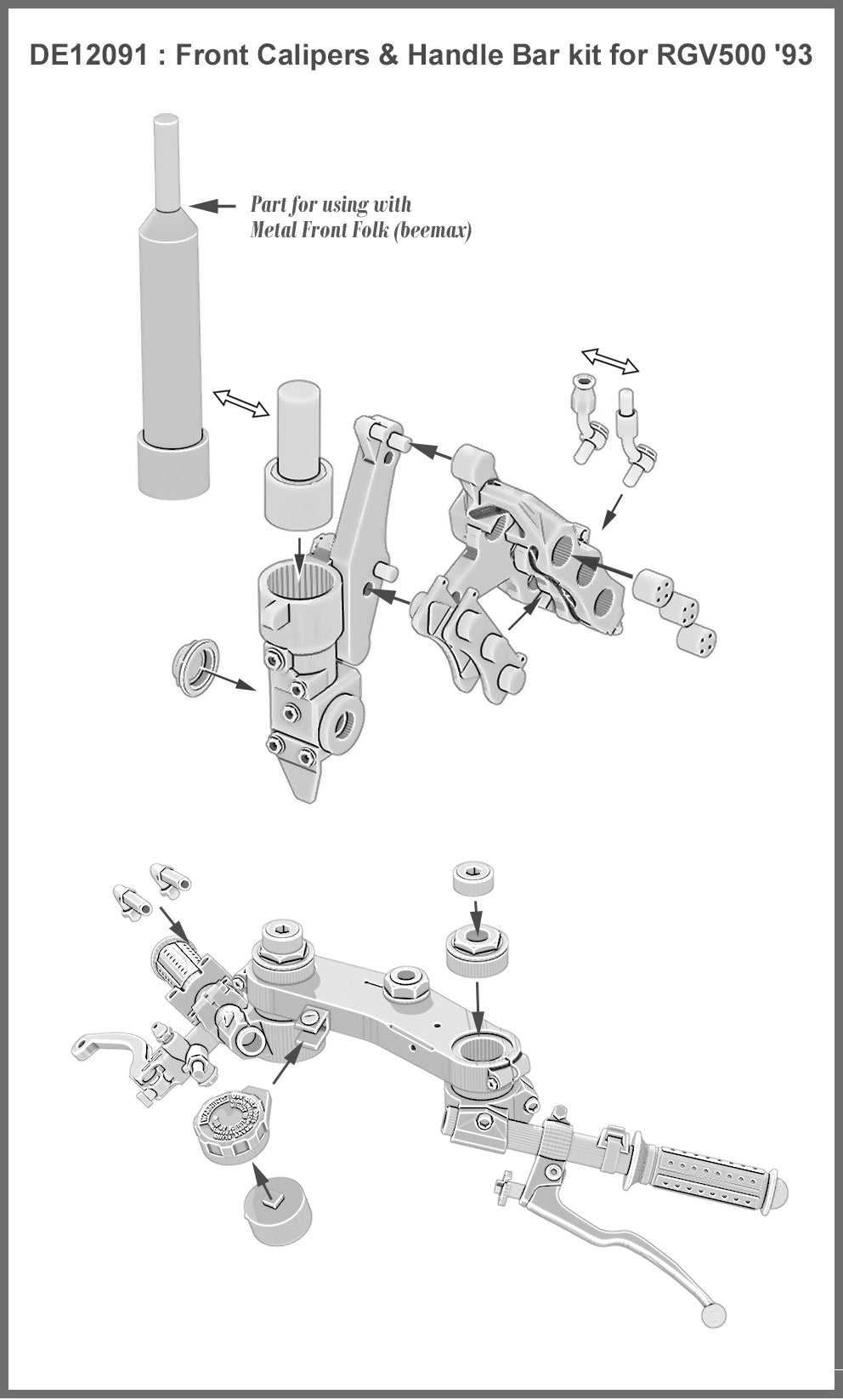 Front Calipers & Handle Bar kit for RGV500 '93
