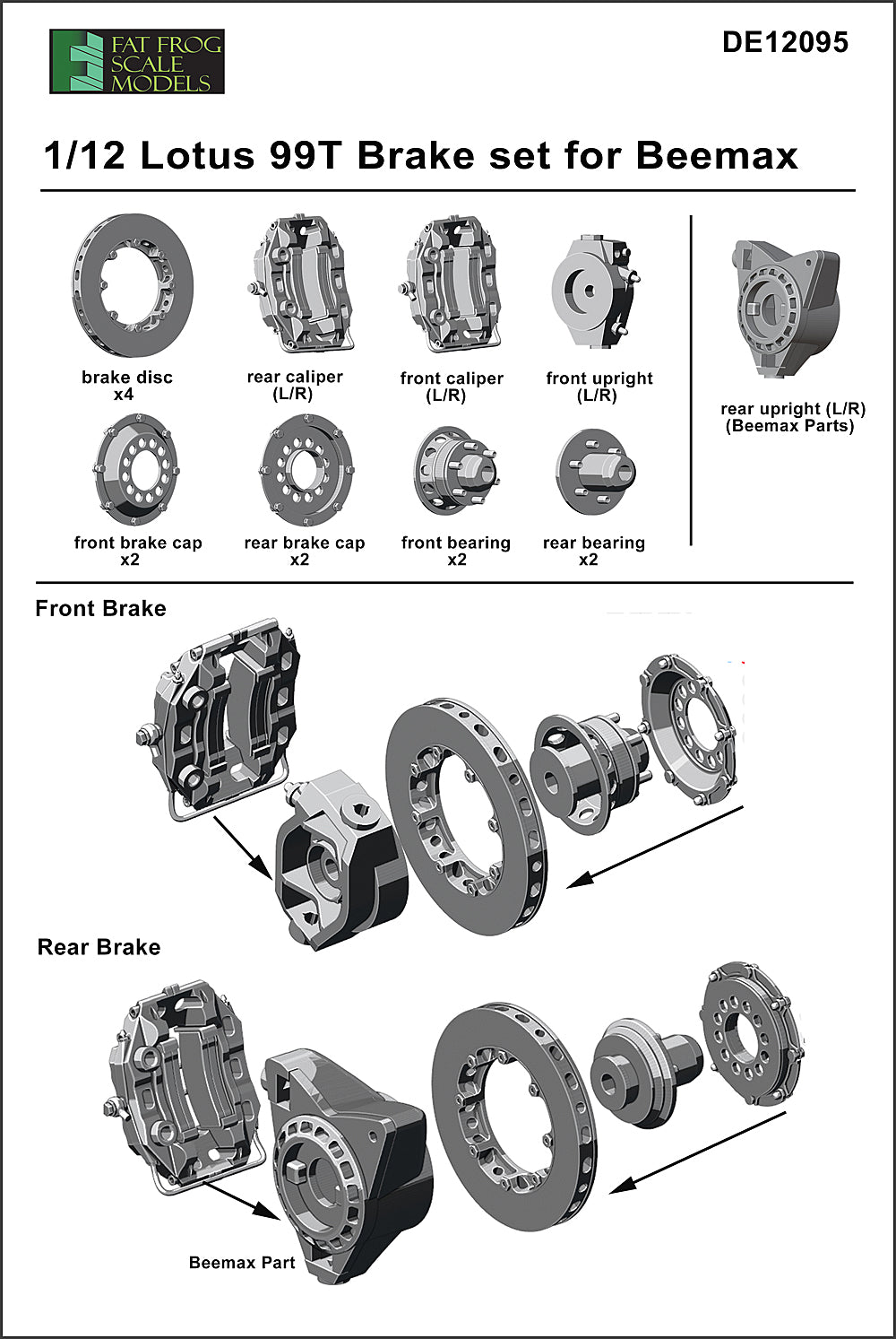 Lotus 99T Brake set for Beemax
