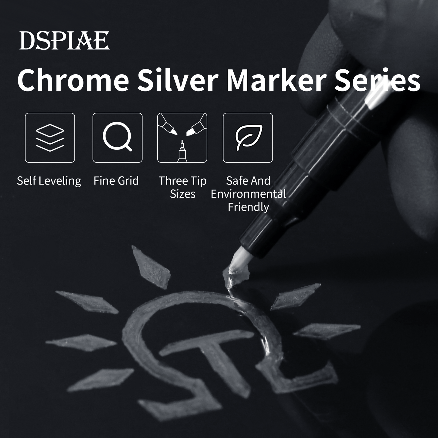 CHROME SILVER MARKERS - THICK
