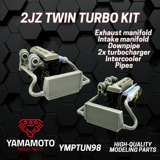 Twin Turbo Kit 2JZ Toyota Supra - Tamiya 24123
